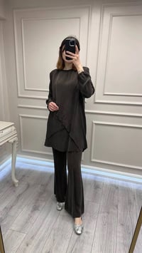 Misswhence 39017 Kahverengi Tunik