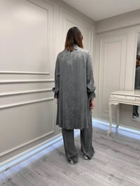 Misswhence 39019 Gri Gömlek Pantolon Takım
