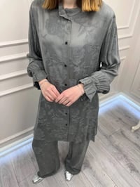 Misswhence 39019 Gri Gömlek Pantolon Takım
