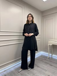 Misswhence 39019 Siyah Gömlek Pantolon Takım