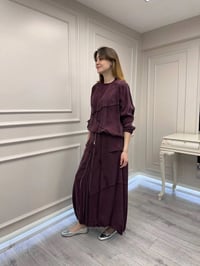 Misswhence 39020 Bordo Eteği Fermuar Detaylı Takım