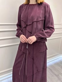Misswhence 39020 Bordo Eteği Fermuar Detaylı Takım