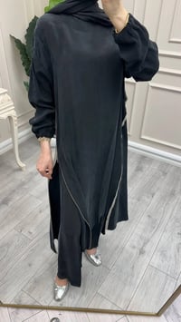 Misswhence 39031 Siyah Fermuar Detaylı Tunik