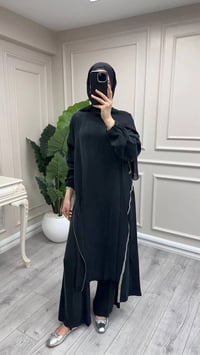 Misswhence 39031 Siyah Fermuar Detaylı Tunik