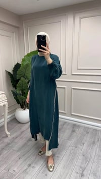 Misswhence 39031 Yeşil Fermuar Detaylı Tunik