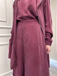 Misswhence 39208 Bordo Tunik Arkası Yırtmaçlı Takım