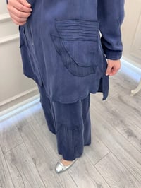 Misswhence 39208 Lacivert Tunik Arkası Yırtmaçlı Takım