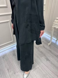 Misswhence 39208 Siyah Tunik Arkası Yırtmaçlı Takım