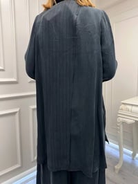Misswhence 39208 Siyah Tunik Arkası Yırtmaçlı Takım