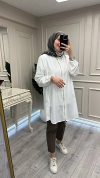 Misswhence 39302 Beyaz Poplin Gömlek