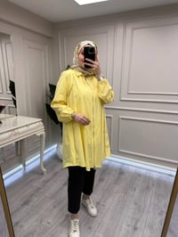 Misswhence 39302 Sarı Poplin Gömlek