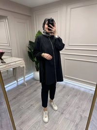Misswhence 39302 Siyah Poplin Gömlek
