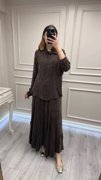 Misswhence 39304 Kahverengi Etekli Takım