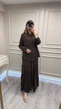 Misswhence 39304 Kahverengi Etekli Takım