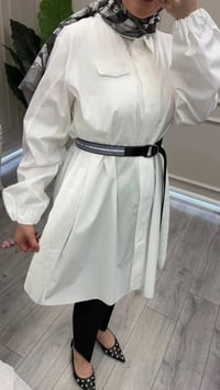 Misswhence 39305 Beyaz Kemerli Tunik