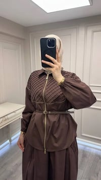 Misswhence 39307 Kahverengi Etekli Takım