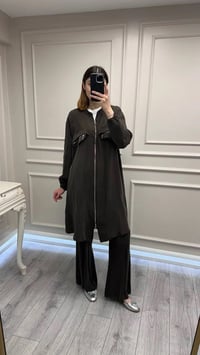 Misswhence 39310 Kahve Önü Fermuarlı Gömlek
