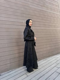Misswhence 39400 Siyah Güpür Detaylı Kap