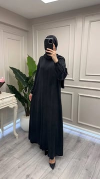 Misswhence 39514 Siyah Çizgi Detaylı Şallı Ferace