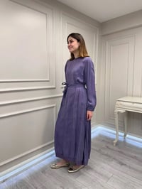 Misswhence 39800 Mor Dikiş Detaylı Elbise