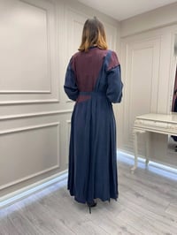 Misswhence 39801 Lacivert İki Renkli Elbise