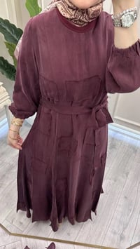 Misswhence 39804 Bordo Parça Detaylı Elbise