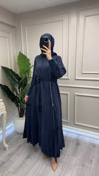 Misswhence 39809 Lacivert Fermuar Detaylı Elbise