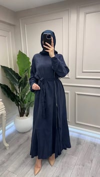 Misswhence 39809 Lacivert Fermuar Detaylı Elbise