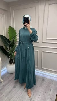 Misswhence 39809 Mint Fermuar Detaylı Elbise