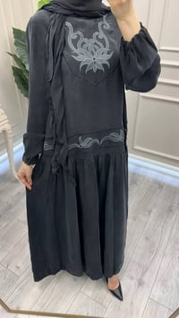 Misswhence 39820 Siyah İşlemeli Elbise