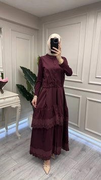 Misswhence 39834 Bordo Yelekli Elbise