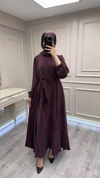 Misswhence 39842 Bordo Cupro Elbise