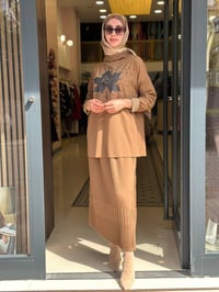 Misswhence 40000 Camel Desenli Takım