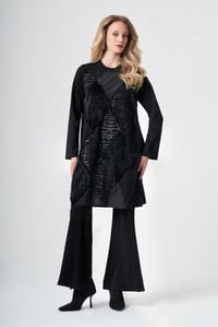 Misswhence 40009 Siyah Patchwork Tunik