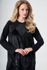 Misswhence 40009 Siyah Patchwork Tunik