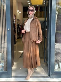 Misswhence 40201 Camel Süet Ceket