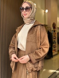 Misswhence 40201 Camel Süet Ceket