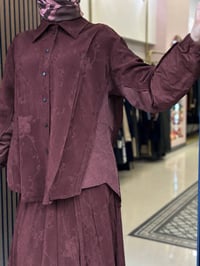 Misswhence 40210 Bordo Jakarlı Etek Takım