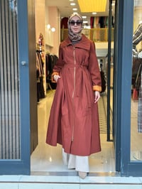 Misswhence 40511 Kiremit Yaka Detay Trençkot