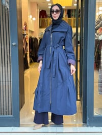 Misswhence 40511 Lacivert Yaka Detay Trençkot