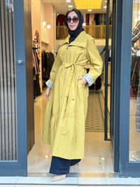 Misswhence 40511 Sarı Yaka Detay Trençkot