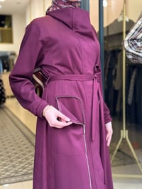Misswhence 40517 Bordo Fermuar Detaylı Elbise