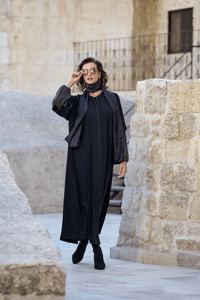 Misswhence 40518 Siyah Kol Detaylı Kap