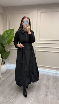 Misswhence 40808 Siyah Tafta Elbise