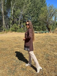 Misswhence MİSS 226 Kahverengi Triko Tunik