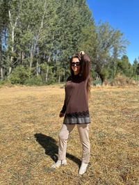 Misswhence MİSS 226 Kahverengi Triko Tunik