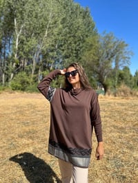 Misswhence MİSS 226 Kahverengi Triko Tunik