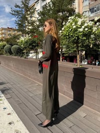 Misswhence MİSS 239 Haki Triko Elbise