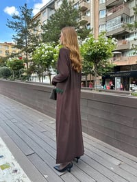 Misswhence MİSS 239 Kahverengi Triko Elbise
