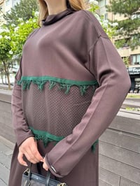 Misswhence MİSS 239 Kahverengi Triko Elbise